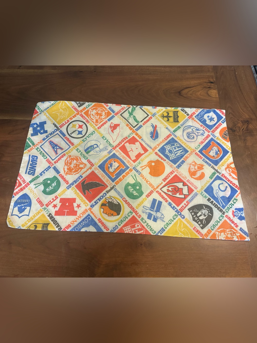 Vintage NFL Team Pillowcase Perma-Prest Muslin